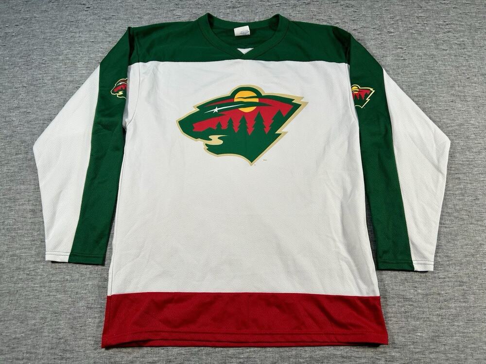 Minnesota Wild Animal NHL Hockey Jersey Mens Medium Off the Bench USA Made